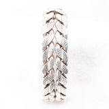 Navajo Double Twist Stamped Sterling Silver Cuff Bracelet vintage - Rhinestone Rosie