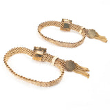 Victorian Gold Filled Tassel Slide Bracelet Set - Rhinestone Rosie 