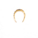 Horseshoe Stickpin 10kt antique brooch - Rhinestone Rosie