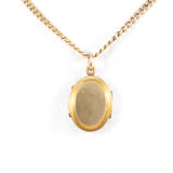 Victorian Gold Filled Turquoise Locket with Black Enamel - Rhinestone Rosie 