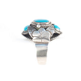 Turquoise Taxco Sterling Silver Compartment Ring CBS Vintage- Rhinestone Rosie 