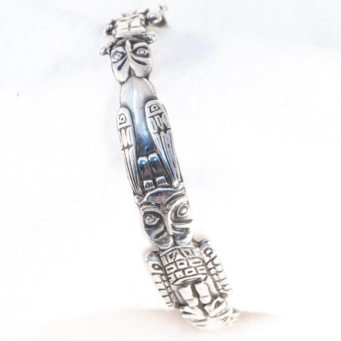 NW Totem Sterling Silver Cuff Bracelet