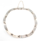 Sterling Silver Mexican Taxco TRM Link Necklace - Rhinestone Rosie 