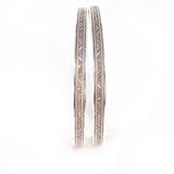 Sterling Silver Bangle Bracelet - set of 2 - vintage - Rhinestone Rosie
