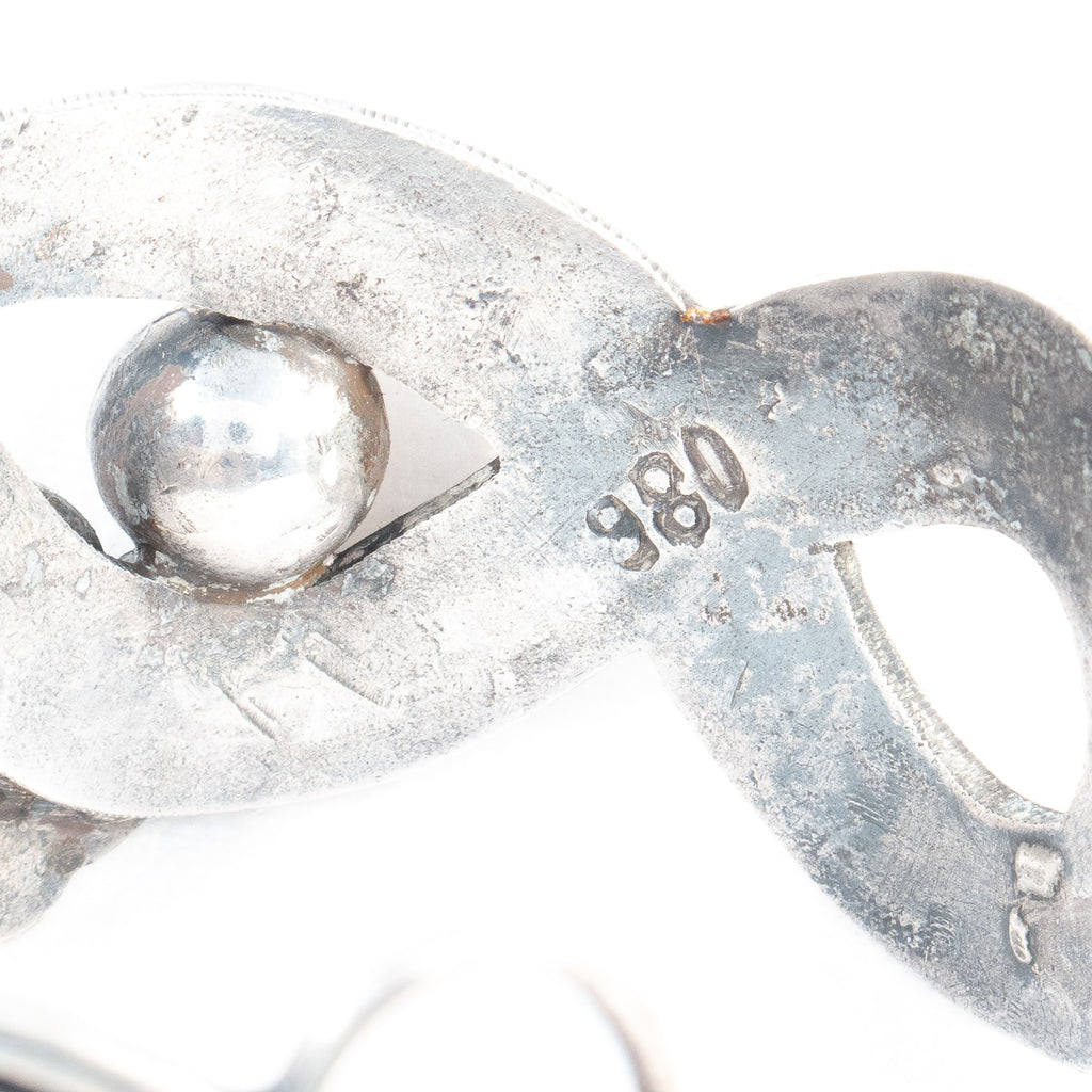 Silver Mexican charm bracelet 1930s