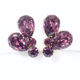 Purple Austria Earring- Rhinestone Rosie 
