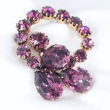 Purple Austria Brooch  - Rhinestone Rosie 