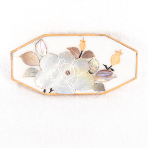Inlaid Flower Brooch