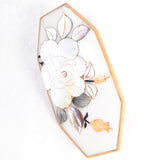 Shibayama Wood and Shell Inlaid Flower Brooch Silver antique - Rhinestone Rosie