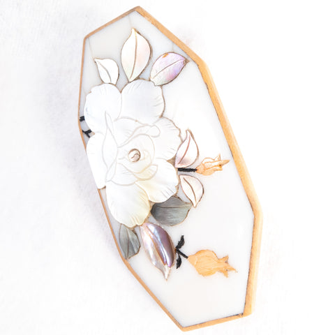Shell Flower Brooch